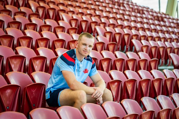 Max Jorgensen em Mudgee, onde os Waratahs passaram uma semana treinando.