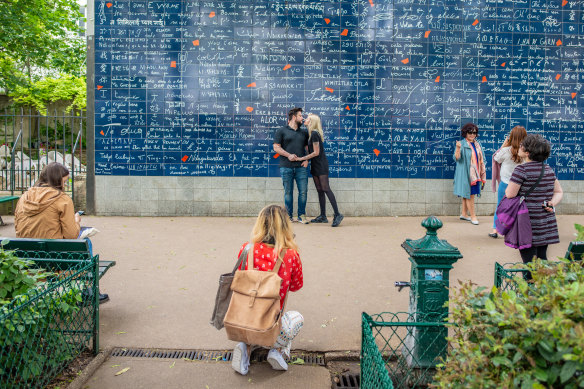 The “I Love You” Wall in Monmartre’s Square Jehan Rictus, in Montmartre.