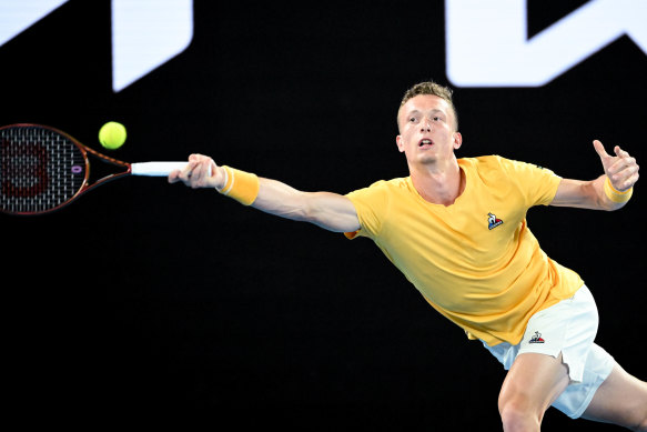 Jiri Lehecka is facing third-seed Stefanos Tsitsipas on Rod Laver Arena.