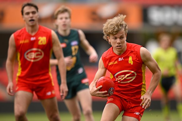 Zeke Uwland will end up at Gold Coast in the AFL draft, but it’s likely another club may make a bid on him beforehand.