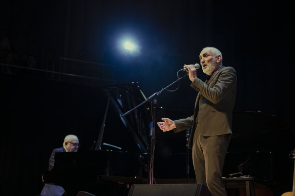 Paul Kelly and Paul Grabowsky perform at Sydney’s City Recital Hall, August 5, 2022.