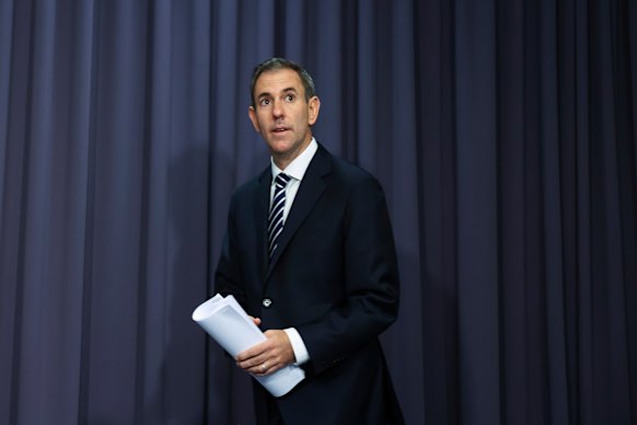 Jim Chalmers says his focus is on the Australian people, and “they didn’t choose this war, but they’re paying for it”.