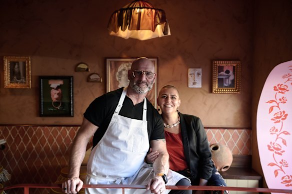 Owners Alessandro and Anna Pavoni at Vineria Luisa.