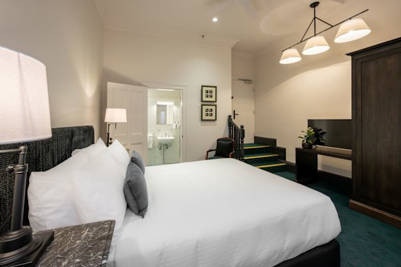 A mix of antiques and modern luxuries.