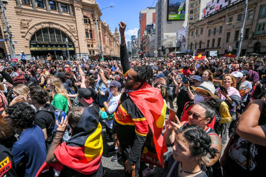 Melbourne’s Invasion Day rally brought tens of thousands of people together under the banner of Treaty before Voice.