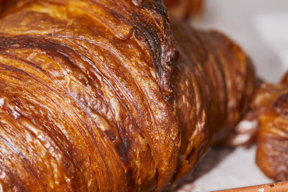 Detail of the buttermilk croissant at A.P Bakery.