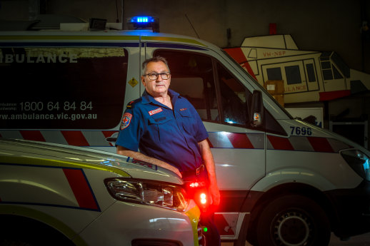 Over and out: Veteran paramedic Lance Simmons will retire on Friday.