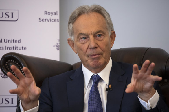 Former British prime minister Tony Blair.