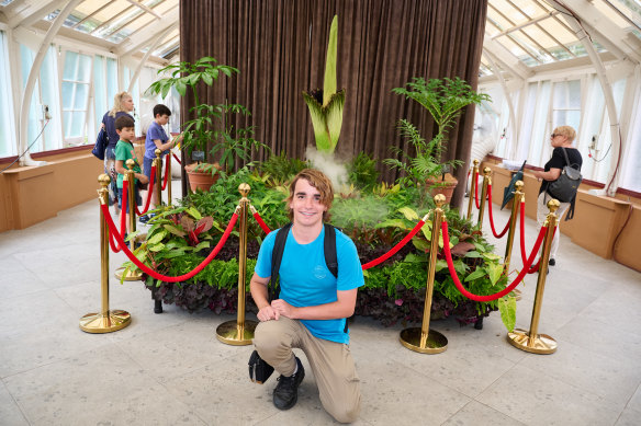Josh Graham has been visiting the corpse flower Putricia from Newcastle all week.