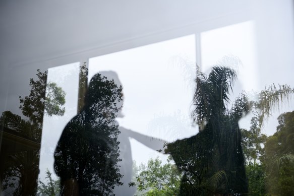 Sarah* and her mother in isolation at their home in Lugarno.