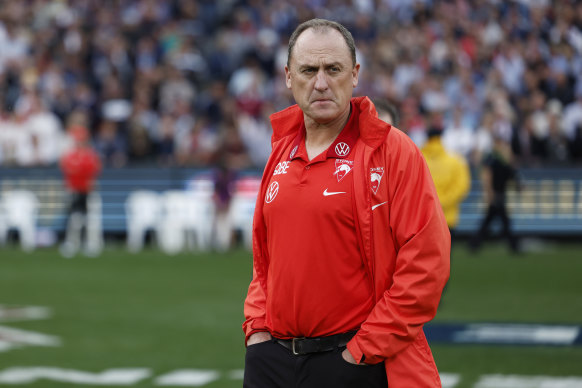 Swans coach John Longmire after the game. He now has a 1-4 record in grand finals.