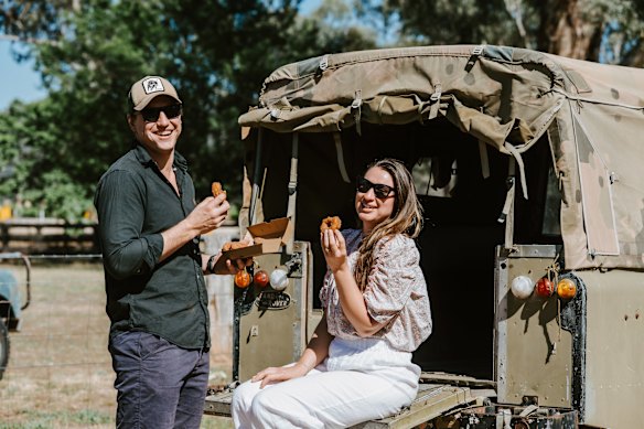Doughnuts are cooked fresh to order.