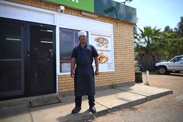 The Bakery Plus owner Joseph Nguyen has been providing food for searchers and gave a biscuit to Cleo Smith two days before she went missing.