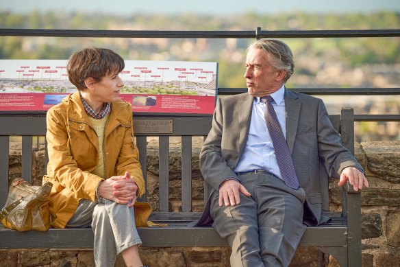 Sally Hawkins as Philippa Langley and Steve Coogan as John Langley in The Lost King.