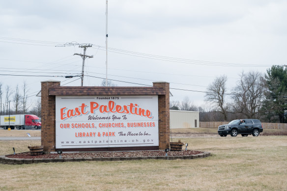 A welcome sign along Route 51 in Ohio. 