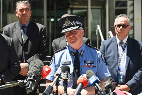 WA Police Commissioner Chris Dawson addresses the media following the sentencing of Bradley Robert Edwards.