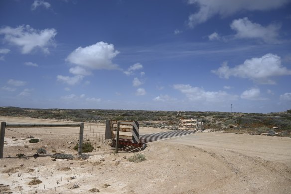 A cattle grid near Quobba. 