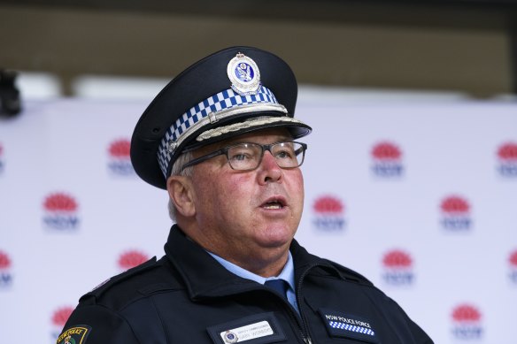 NSW Police Deputy Commissioner Gary Worboys  provides a COVID-19 update. St Leonards, Sydney. July  10, 2021. 