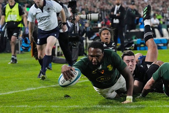 Lukhanyo Am was a handful for the All Blacks but couldn’t stop the Springboks going down by 12 points in Johannesburg.