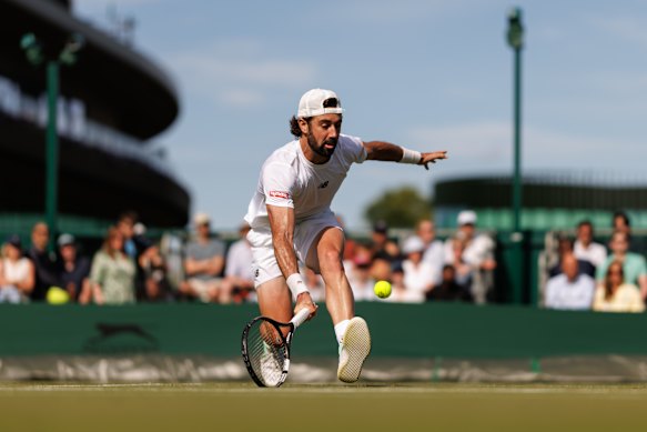 Jordan Thompson during his match against France’s Benjamin Bonzi.