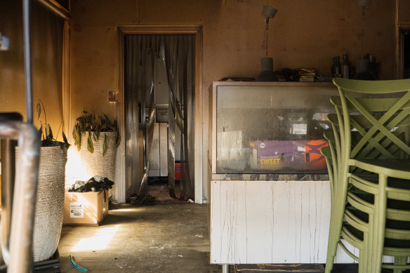 Damage from the fire at Lewis’ Continental Kitchen, on Curlewis Street, was significant. 