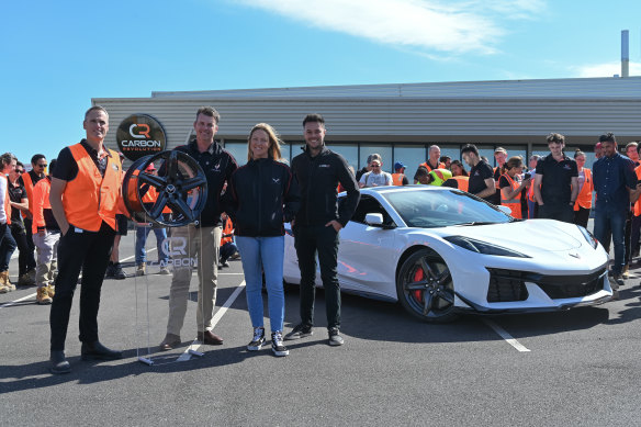Jake Dingle with the team from General Motors Specialty Vehicles.