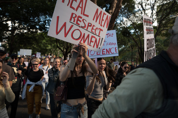 More than a thousand people attended the national demonstration against violence against women in Sydney