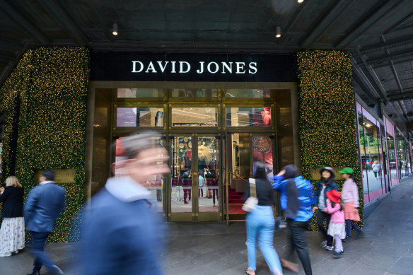 David Jones has been quietly scaling down the size of some stores. Pictured: David Jones Sydney CBD.