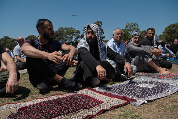 The vigil was held in Lakemba’s Parry Park on Friday.