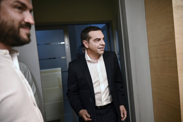 Solcu Syriza'nın lideri Alexis Tripras.