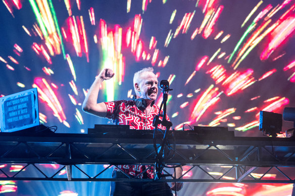 Fatboy Slim’s set in Sydney made us feel like Eat, Sleep, Rave, Repeat would be a brilliant way to live.