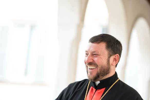 Australia-based cardinal Mykola Bychok in Rome on Friday.