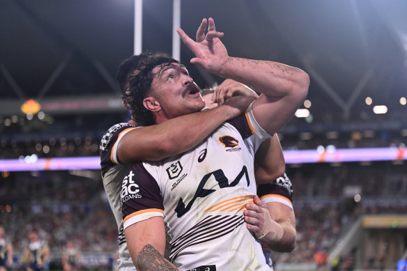 Kotoni Staggs was a revelation for the Brisbane Broncos against the North Queensland Cowboys. 