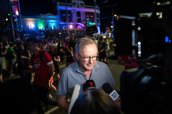 Anthony Albanese became the first sitting prime minister to march in the annual Gay and Lesbian Mardi Gras parade.