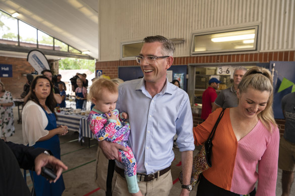 NSW premier Premier Dominic Perrottet on the state election day.