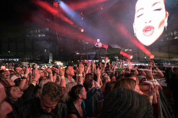 Fatboy Slim performing during his Australian tour.