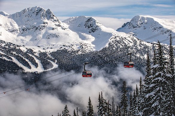 The mountains and the lift that connects them – the Peak to Peak gondola.
