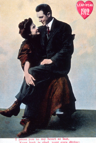 A leap year postcard from 1912.