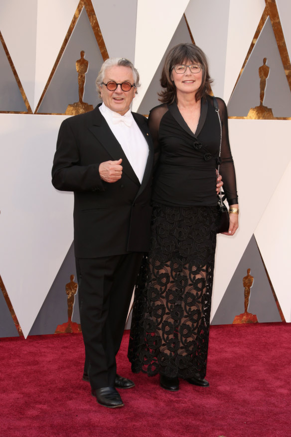 George Miller with film editor and wife Margaret Sixel.