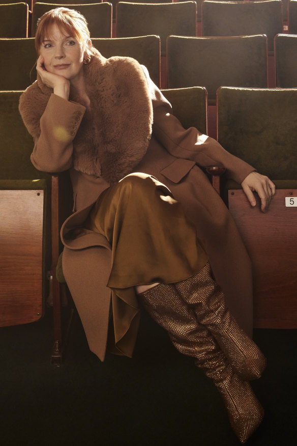 Zimmermann faux fur coat, Bianca Spender dress, Alias Mae boots.