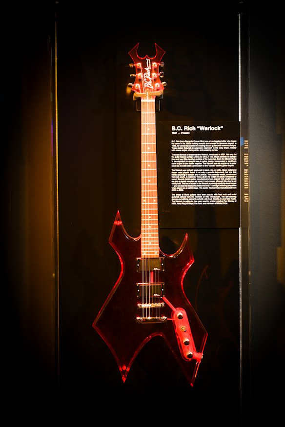 B.C. Rich “Warlock” 1981, on display at the Art Gallery of Ballarat.
