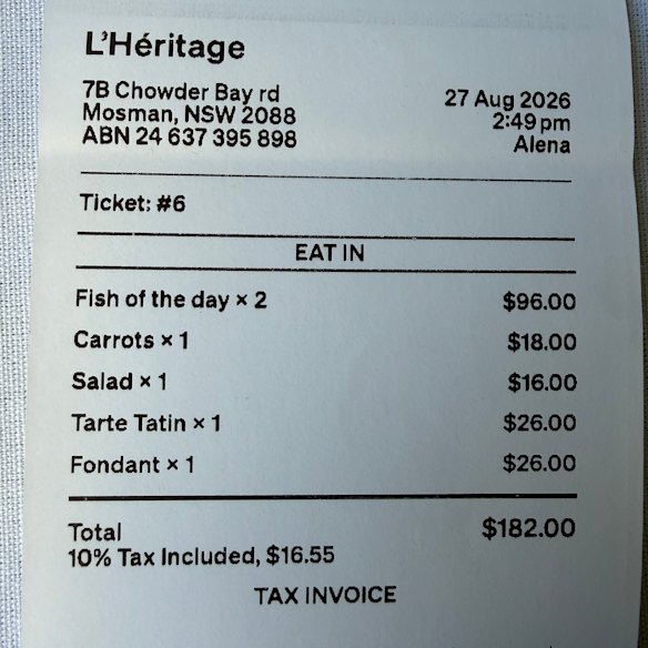 The bill, please.