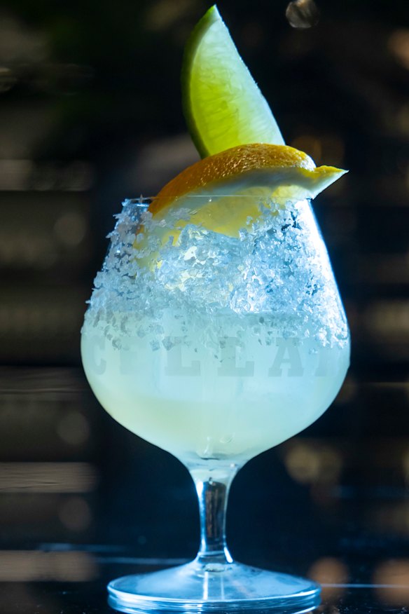 Lime-limoncello, a riff on a margarita.