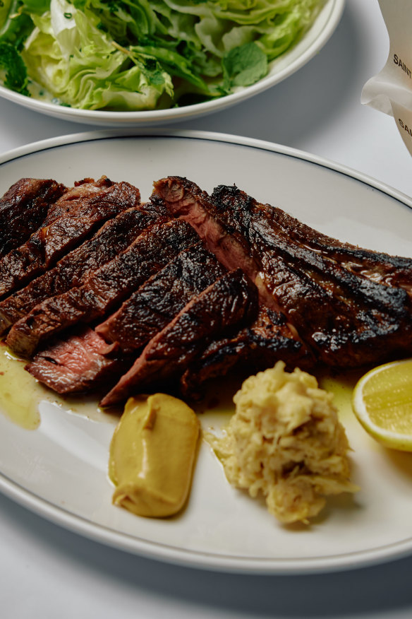 Salt encrusted rib eye 