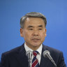 Lee Jong-sup in Seoul in January while he was defence minister.