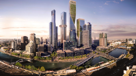 The "Southbank by Beulah" project. The taller tower would comprise 101 storeys  and rise to 365.1 metres.