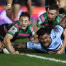 Burgess sent off in golden-point thriller as Hynes boots Sharks back into top four