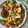 Julia Busuttil Nishimura’s heirloom tomato salad with peaches, mint and almonds.