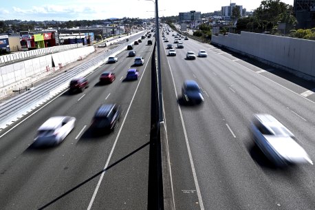 The busy M1 in Brisbane.