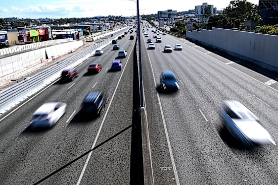 The busy M1 in Brisbane.